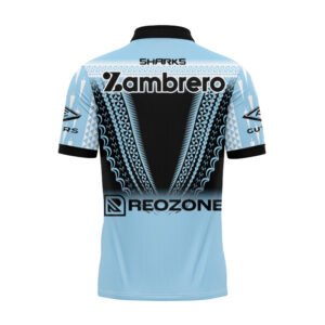 NRL Cronulla-Sutherland Sharks 2025 Pasifika Alternate Polo Shirt