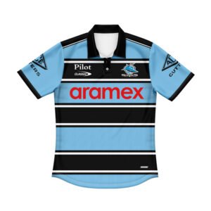 Kid's NRL Cronulla-Sutherland Sharks 2025 Warm Up Polo Shirt