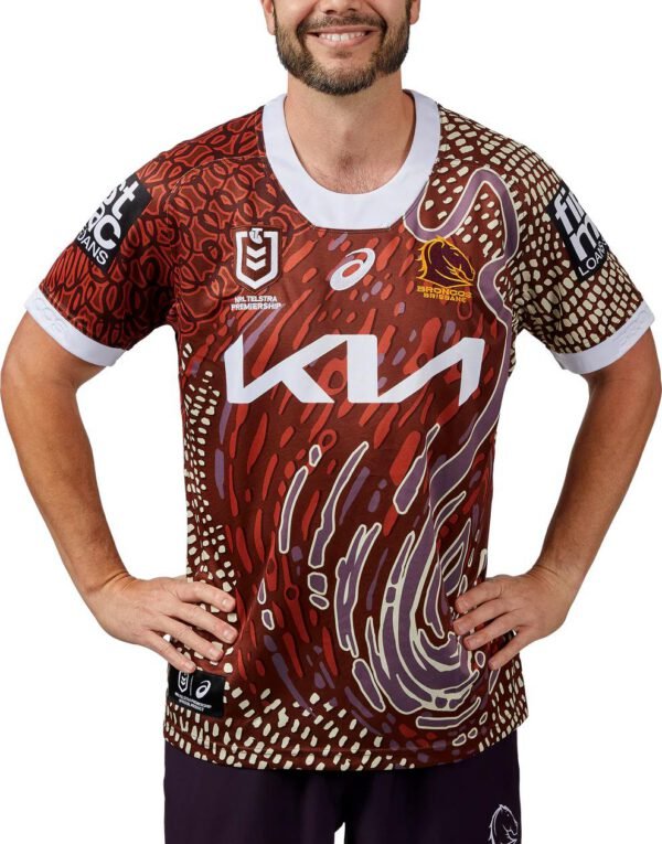 NRL Brisbane Broncos 2024 Indigenous Jersey - Image 5