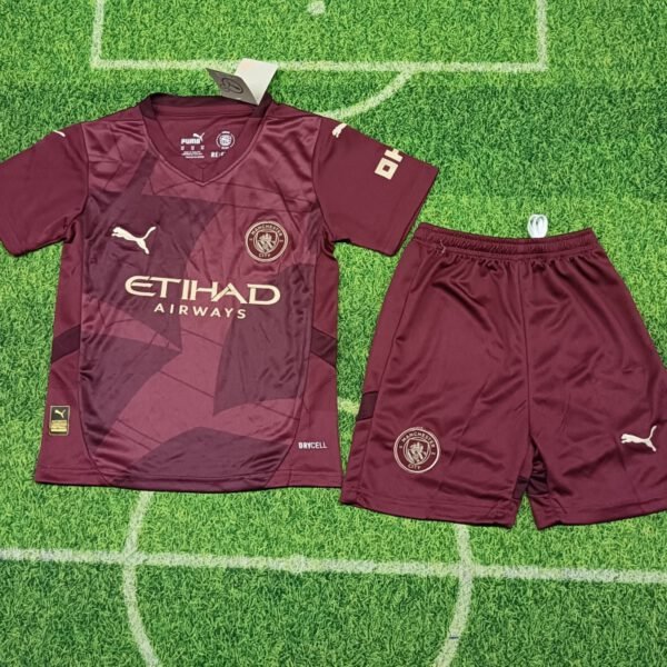 Kid's Manchester City Third Jersey+Shorts 2024/25 - Image 3