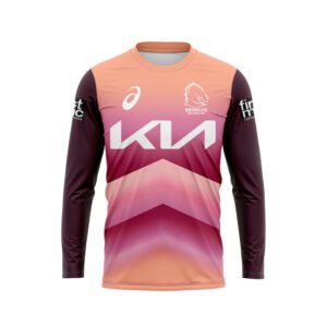 NRL Brisbane Broncos 2024 Long Sleeve Sunstone Jersey