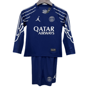 Kid's Paris Saint-Germain PSG  Fourth Kit Long Sleeve Jersey+Shorts 2024/25