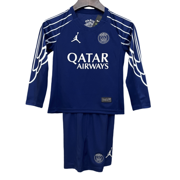 Kid's Paris Saint-Germain PSG  Fourth Kit Long Sleeve Jersey+Shorts 2024/25