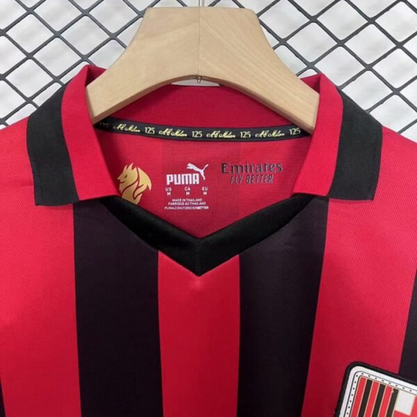 AC Milan Long Sleeve 125th Anniversary Home Jersey 2024/25 - Image 6