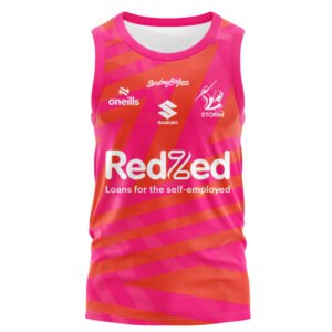 NRL Melbourne Storm 2025 Orange Warm Up Singlet