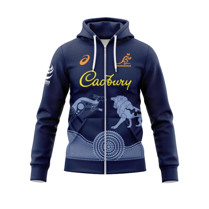 Australian Wallabies 2025 Training Zipper Hoodie - Image 1