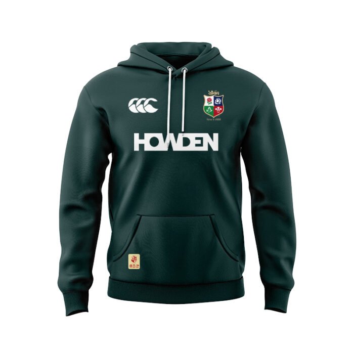 British & Irish Lions 2025 Training Green Hoodie - Image 1