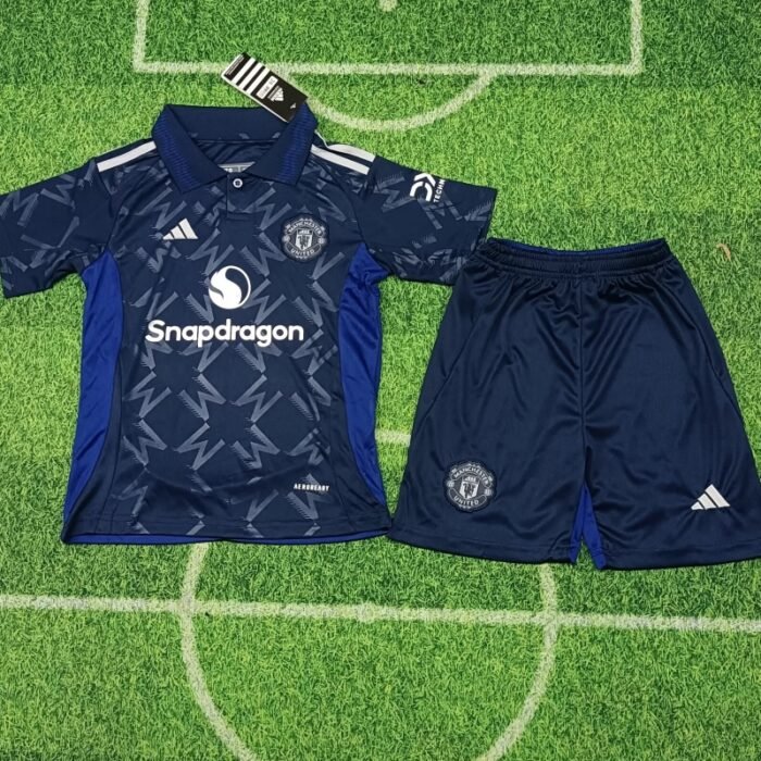 Kid's Manchester United Away Jersey+Shorts 2024/25 - Image 2