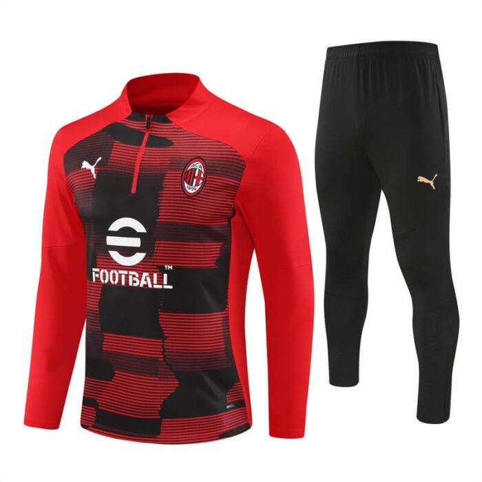 AC Milan Long Sleeve Track Suit 2024/25 MEN657 - Image 1