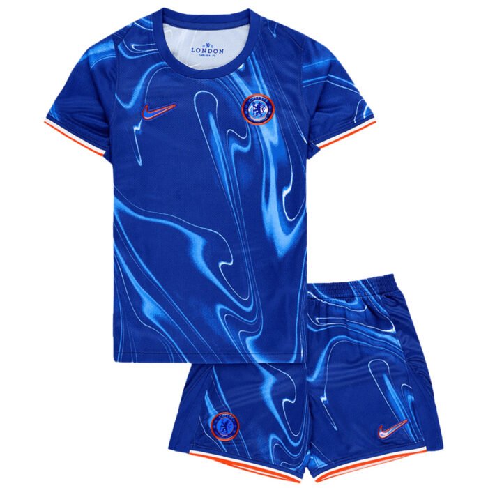 Kid's Chelsea Home Jersey+Shorts 2024/25 - Image 1